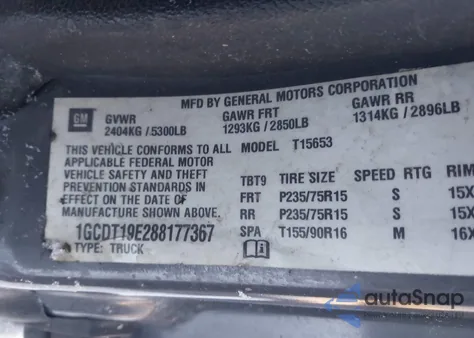 2008 Chevrolet Colorado Lt z USA, uszkodzony, nr VIN 1GCDT19E288177367